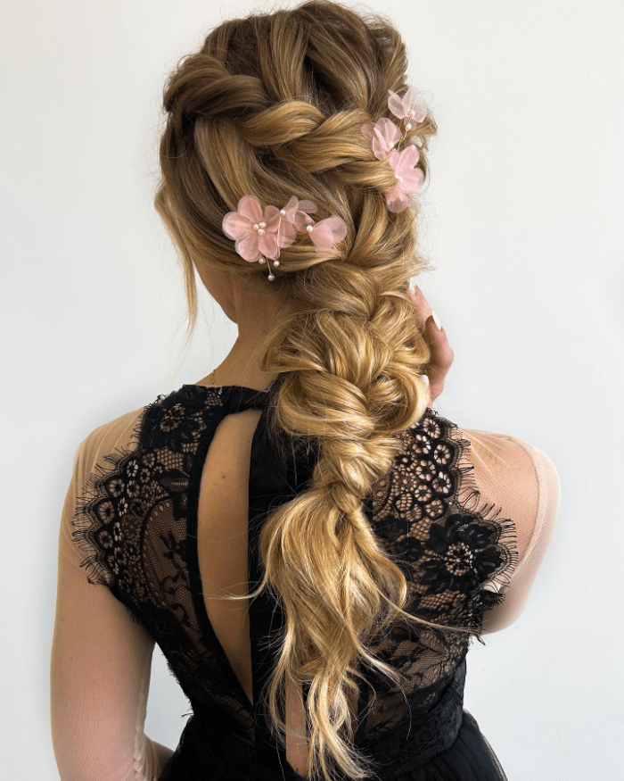 Blushing Blooms Side Braid