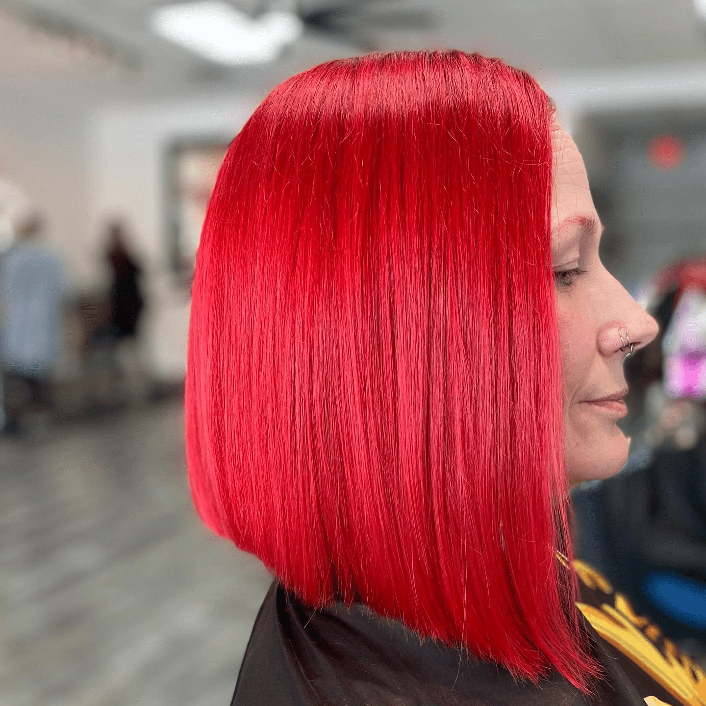 Bold Cherry Asymmetrical Bob