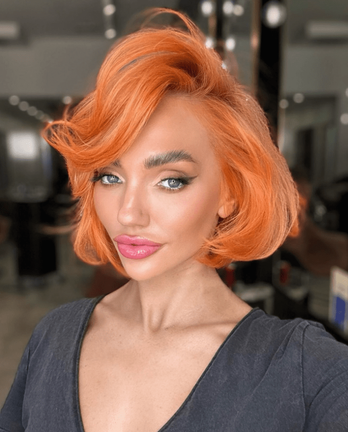 Bold Orange and Playful Curls