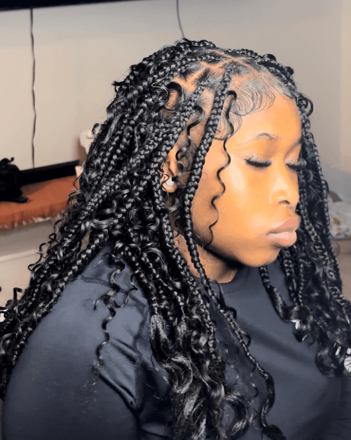 Chic Braids with Curly Accents