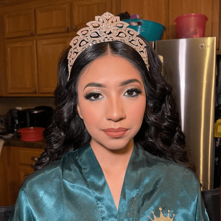 Dreamy Curls with Regal Tiara