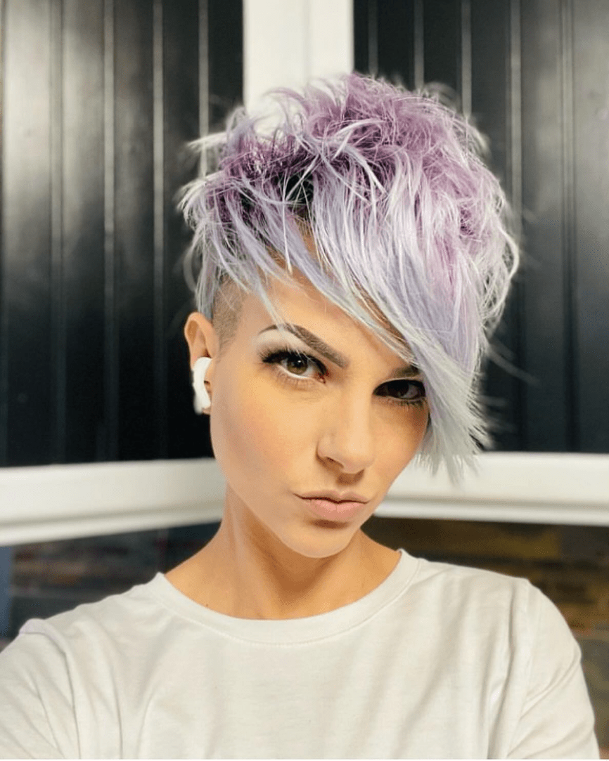 Edgy Lavender Pixie Mirage