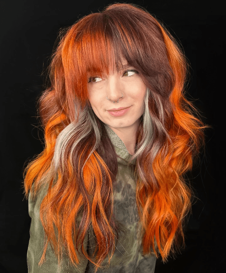 Fiery Ginger Ombre Waves
