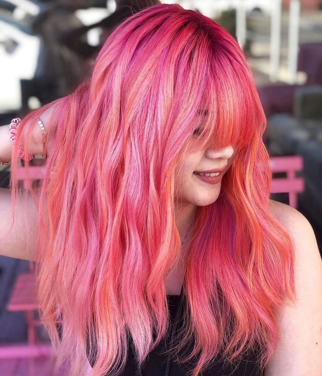 Magenta Whimsy Ombré Waves