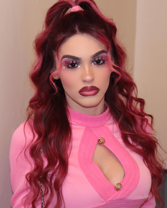 Pink Curls of Y2K Glamour