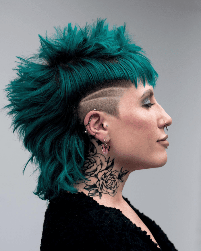 Punk Teal Brilliance Unleashed