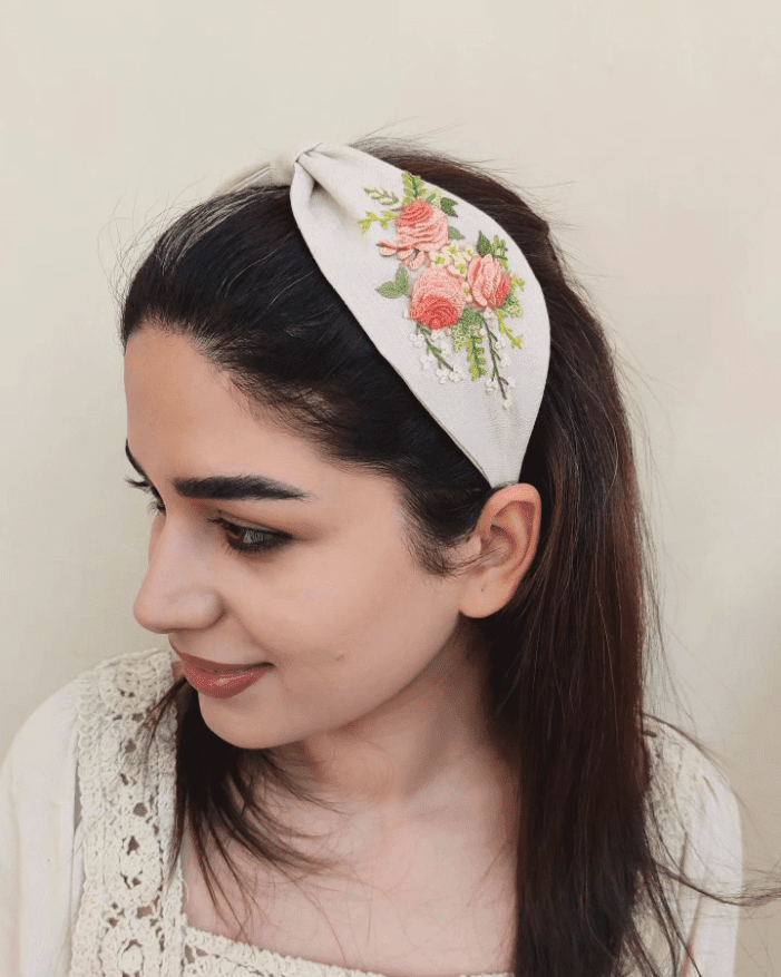 Straight Hair with Floral Headband