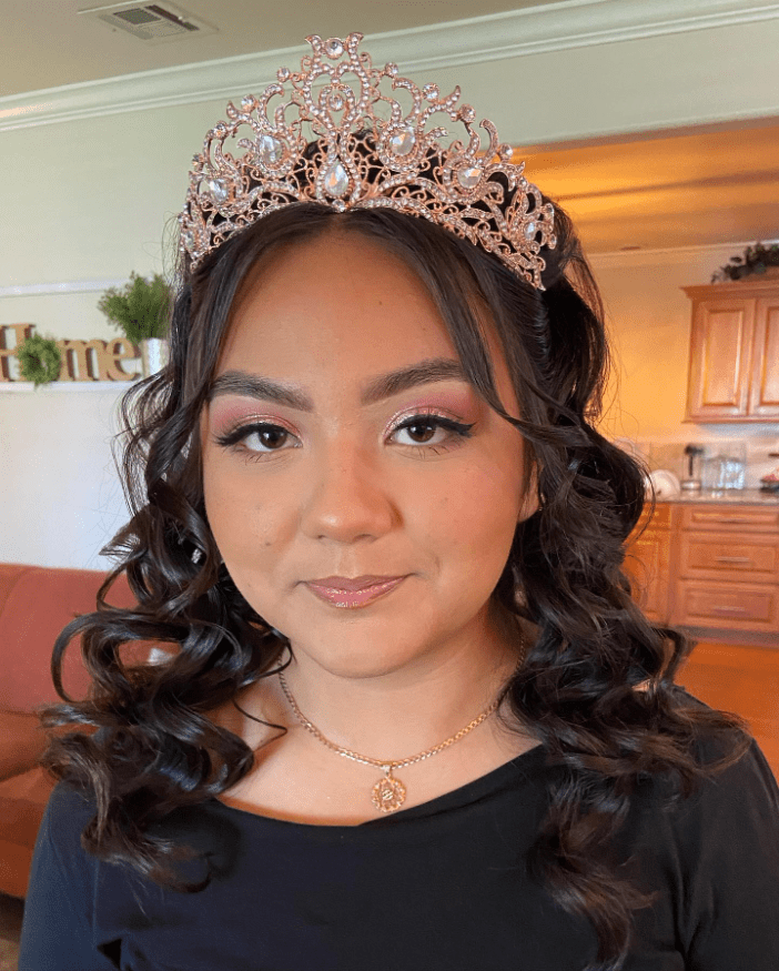 Tiara Crowned Curls Elegance