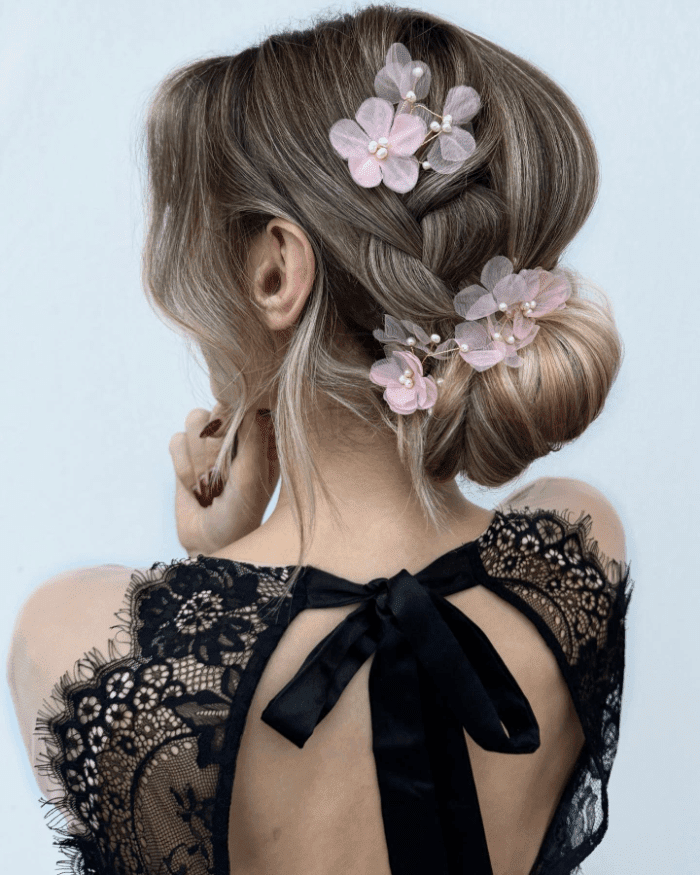 Whimsical Floral Bun