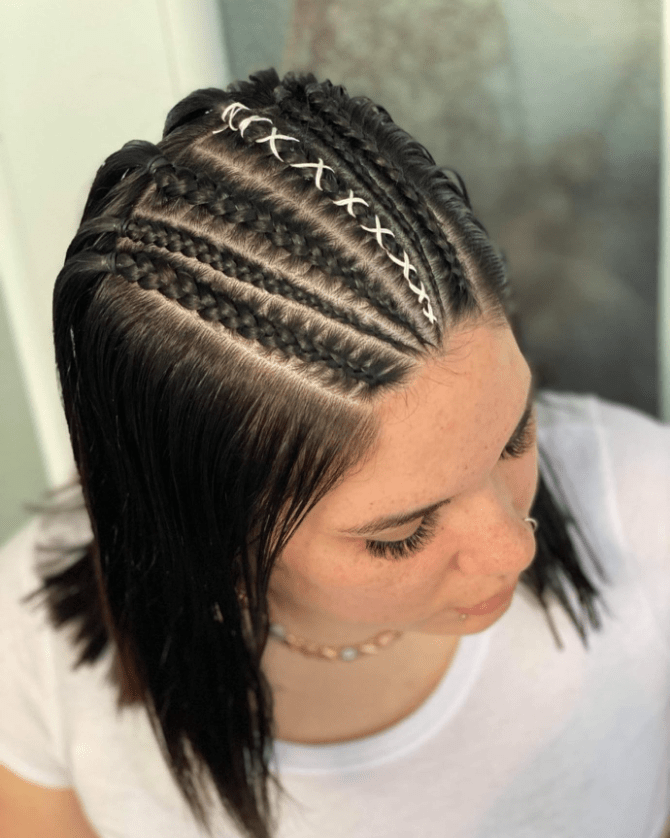 Braided Elegance with Metallic Touches