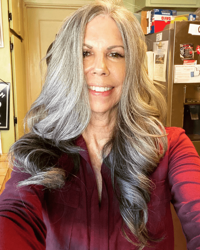 Silver Long Big Curls