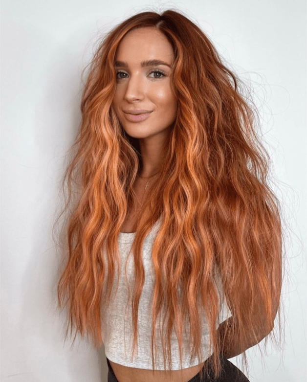 Sun-Kissed Auburn Waves