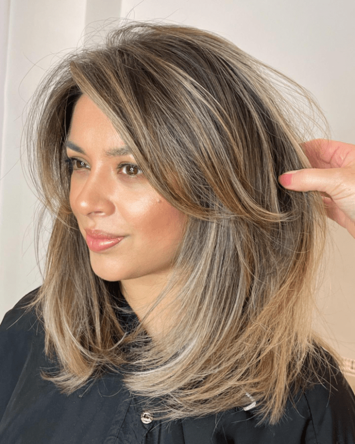 Sweeping Bangs Soft Layers