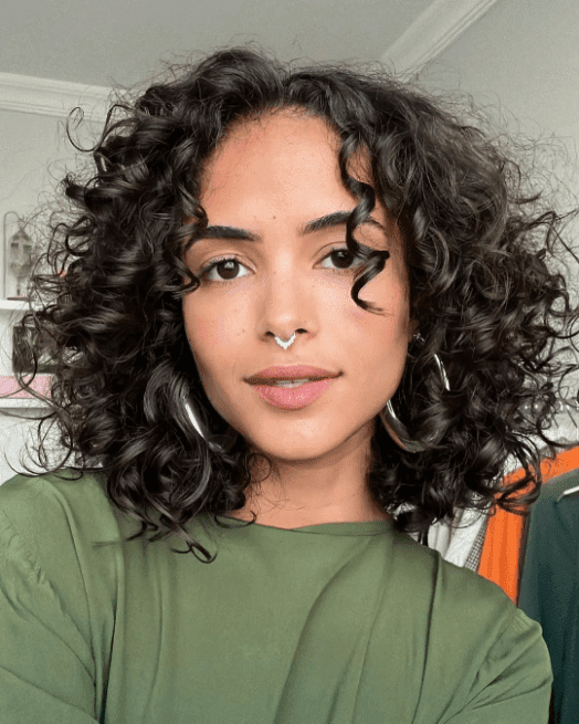 Vibrant Curls in Playful Bob