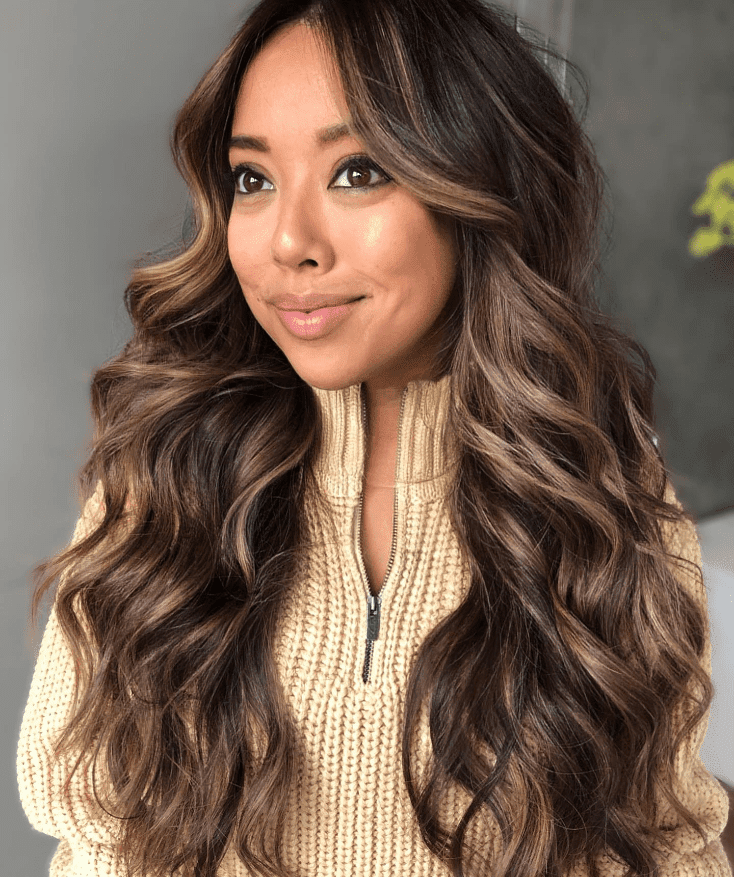 Curly Deep Brunette Balayage