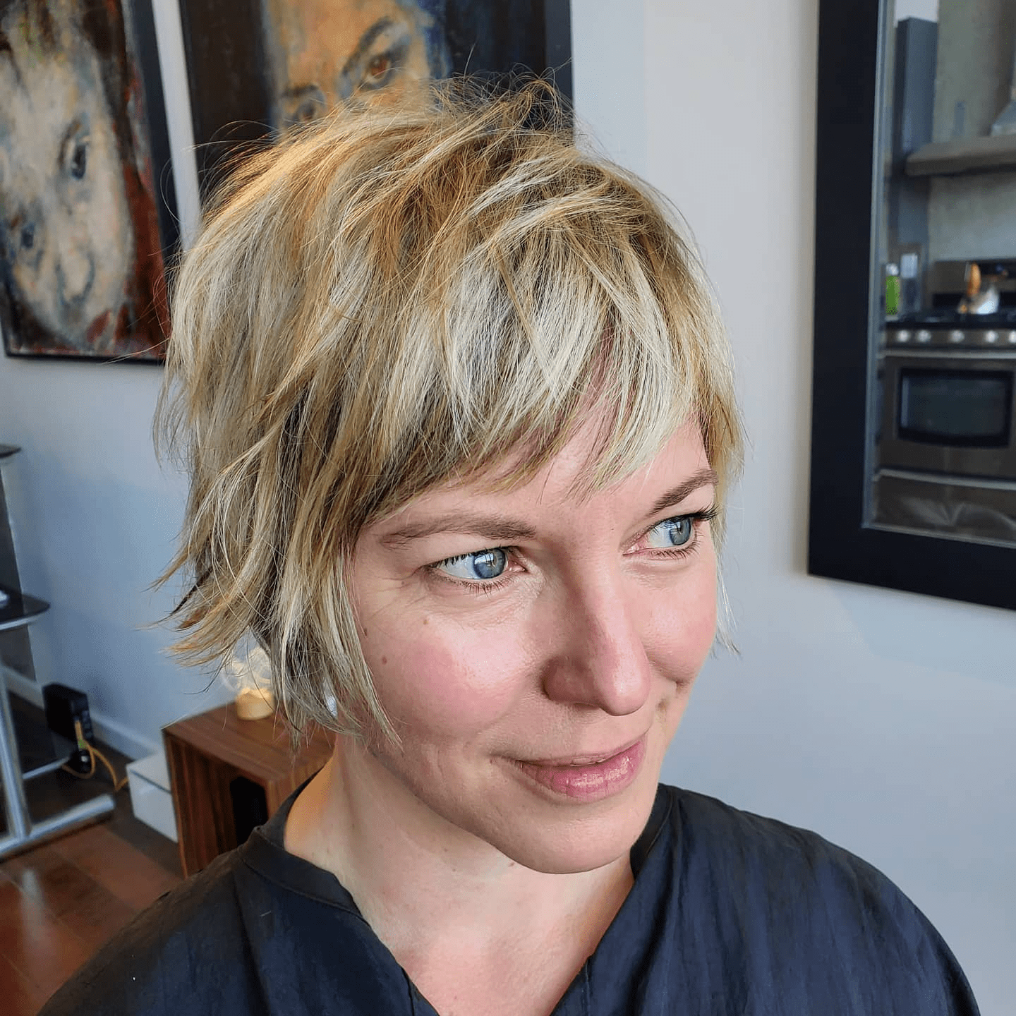 Edgy Texture and Blonde Highlights