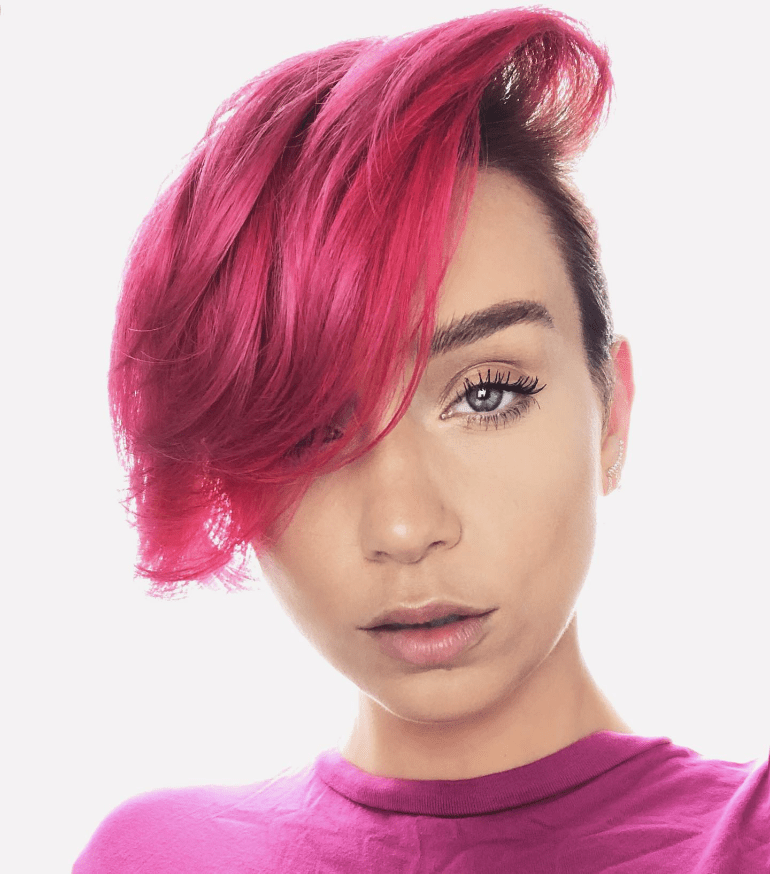 Fuchsia Flair Asymmetrical Bob