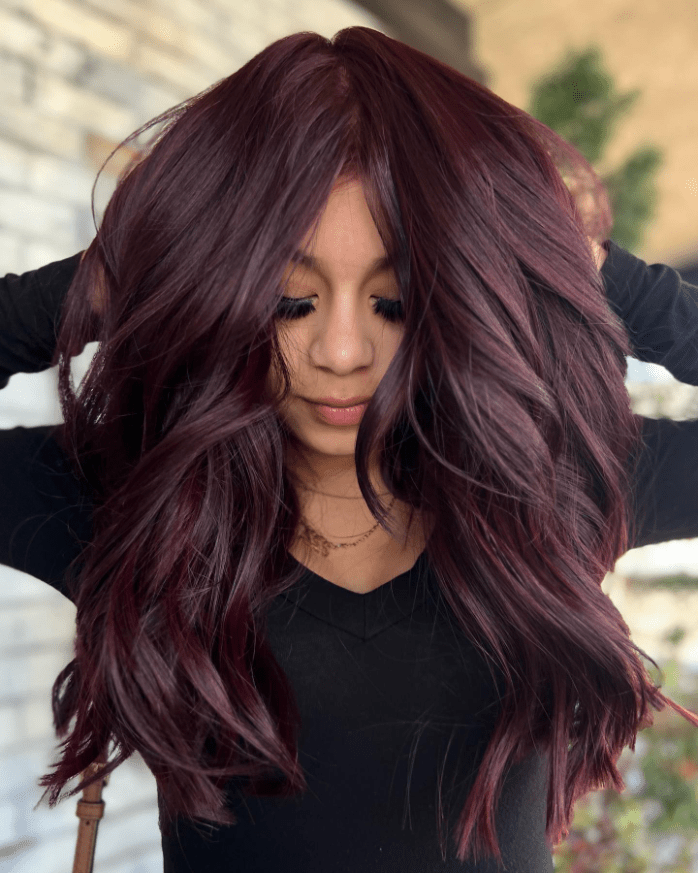 Maroon Waves Elegance