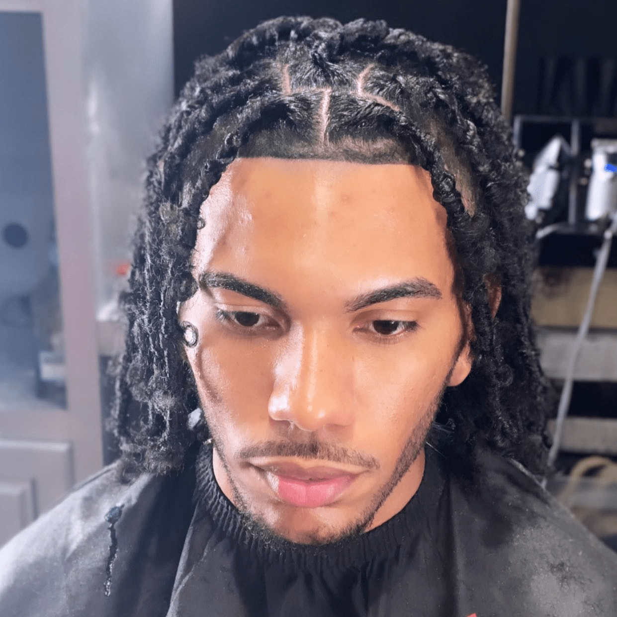 Sleek Cornrows with Wavy Ends