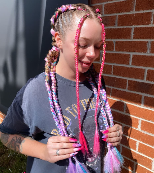 Vibrant Festival Braids Fusion