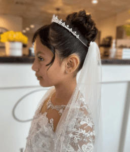 45 Adorable First Communion Hairstyles For Girls