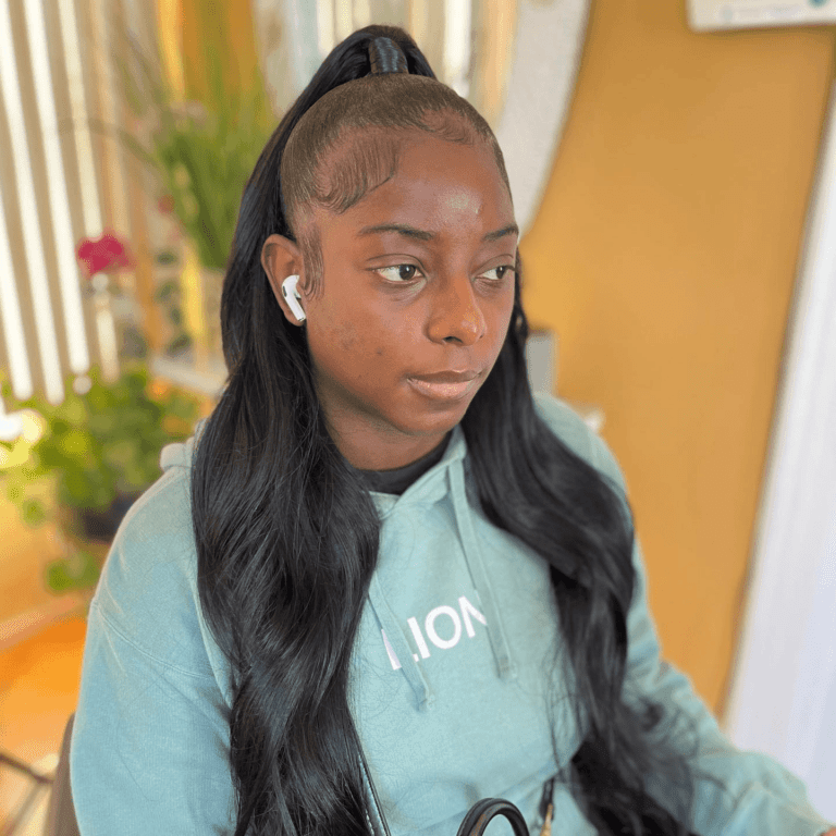 Half-Up Half-Down with Face-Framing Curls