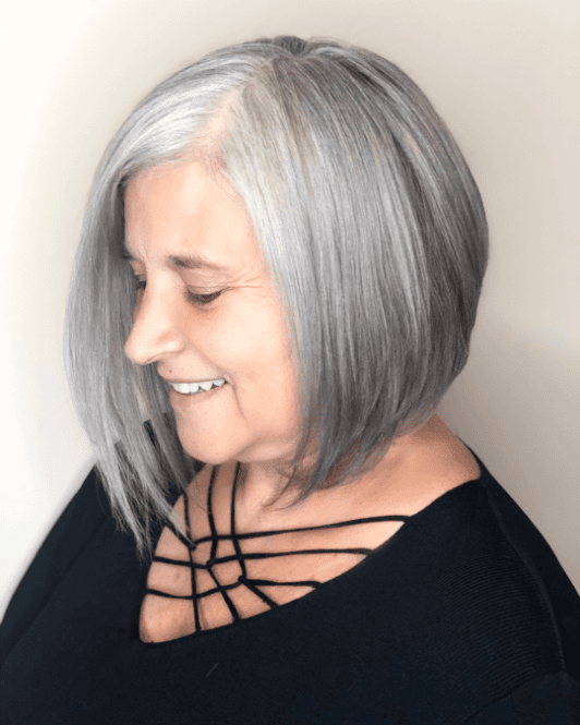 Timeless Grey Hair Elegance