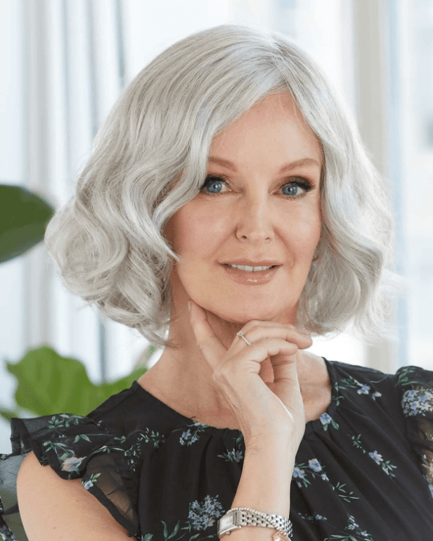 Timeless Wavy Gray Bob