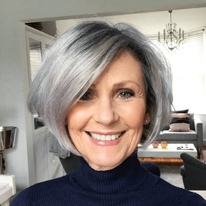Silver Sophistication French Bob
