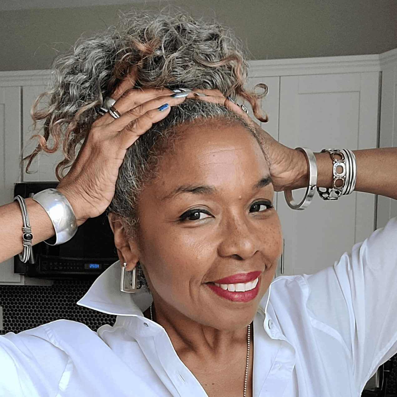 Silver Strands Elegant Updo